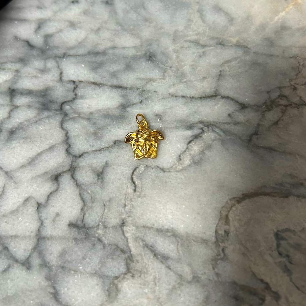 Versace Gold Medusa Head Pendant Charm